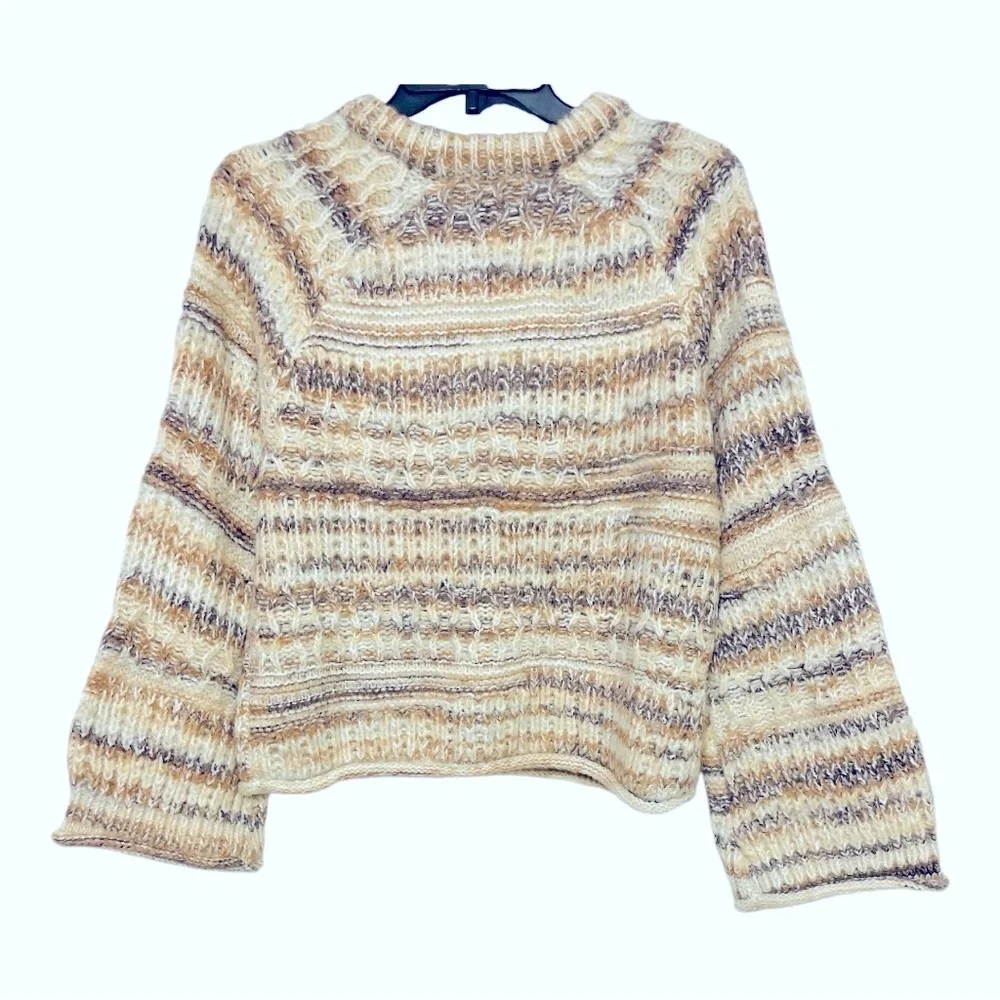 Universal Thread Sweater Women Large Crewneck Pullover Balloon Sleeve Fuzzy Cozy